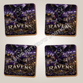 Baltimore Ravens full-coverage ceramic coaster set of four - Blue Butterfly Boutique