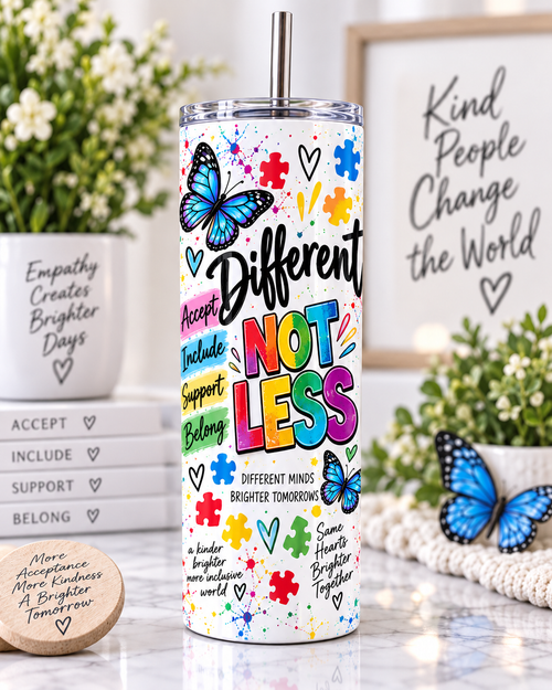 Different Not Less Autism Acceptance 20oz tumbler