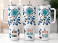 Live the Life You Love Dreamcatcher 40 oz tumbler mockup