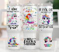 No Fucks Given unicorn adult humor 40 oz tumbler mockup