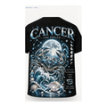 Cancer black unisex T-shirt with one large back design only