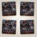 Chicago Bears full-coverage ceramic coaster set of four - Blue Butterfly Boutique