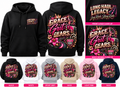 Grace. Grit. Gears. Long Haul Legacy hoodie in Black, White, Sport Grey, Sand, Light Pink, and Navy