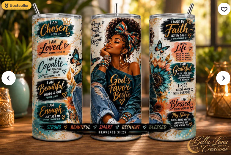 I Am Chosen 20oz faith affirmation tumbler