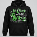 It's Okay Not to Be Okay mental health awareness black pullover hoodie mockup