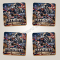 New England Patriots full-coverage ceramic coaster set of four - Blue Butterfly Boutique