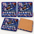 New York Giants full-coverage ceramic coaster set of four - Blue Butterfly Boutique