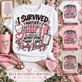 I Survived Another Shift Without Saying What I Was Really Thinking pink black T-shirt listing mockup