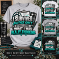 I Survived Another Shift Without Saying What I Was Really Thinking teal black T-shirt listing mockup