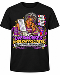 African American Grandma Overworked Underappreciated Still Everybody's Emergency Contact black T-shirt front mockup