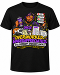 African American Uncle Overworked Underappreciated Still Everybody's Emergency Contact black T-shirt front mockup