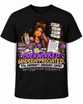 Corrected approved Purple Original Aunt shirt — centered artwork with full bottom wording