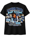Black T-shirt, approved Senior Year Class of 2027 graphic front mockup