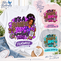 It's a Beautiful Day to Save Lives Again Purple African American featured Stable-ish T-shirt with all three design options