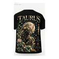 Taurus black unisex T-shirt with one large back design only