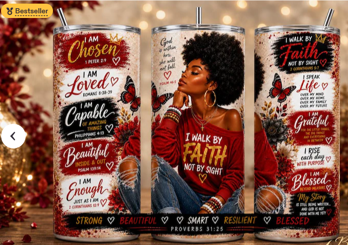 Walk by Faith 20oz Christian faith tumbler