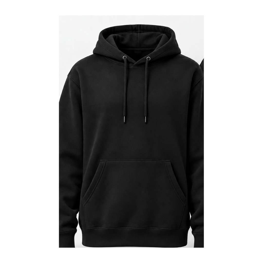 Capricorn black pullover hoodie blank front